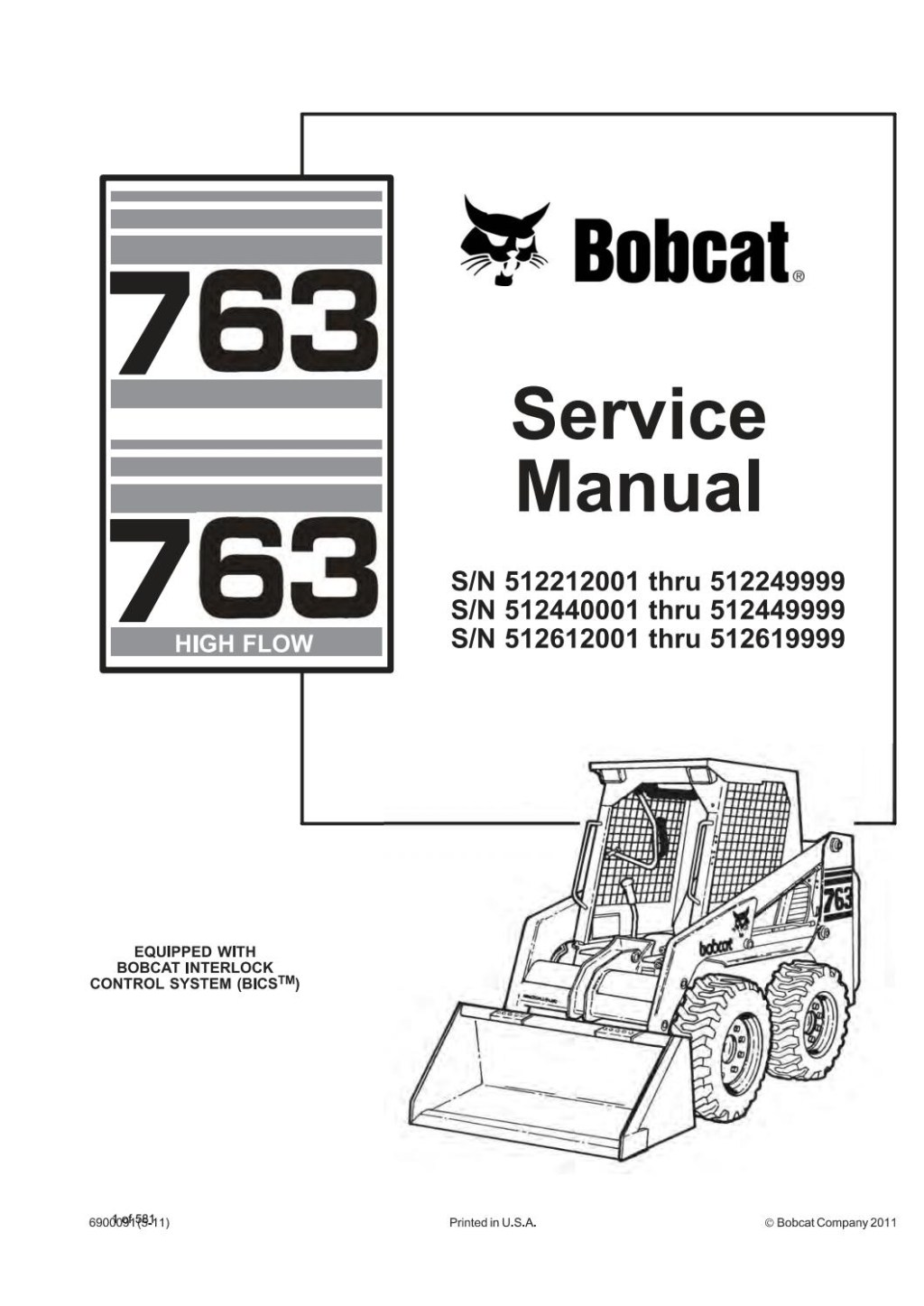 Picture of: Bobcat ,  HIGH FLOW Skid Steer Loader Service Repair Manual
