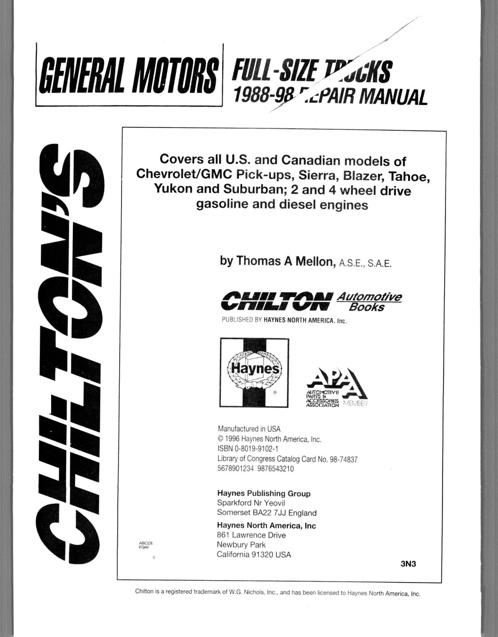 Picture of: Chevrolet Tahoe Service Repair Manual by kmqdisbnvmk – Issuu