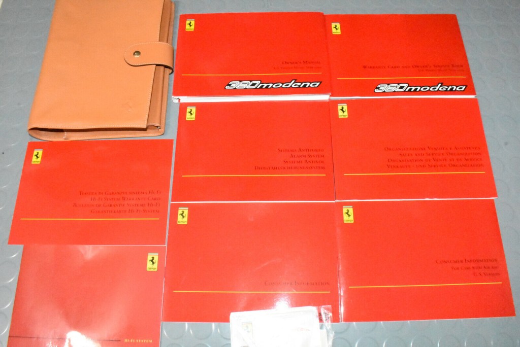 Picture of: Ferrari  Modena Owners Manual – SET (US Models)  eBay
