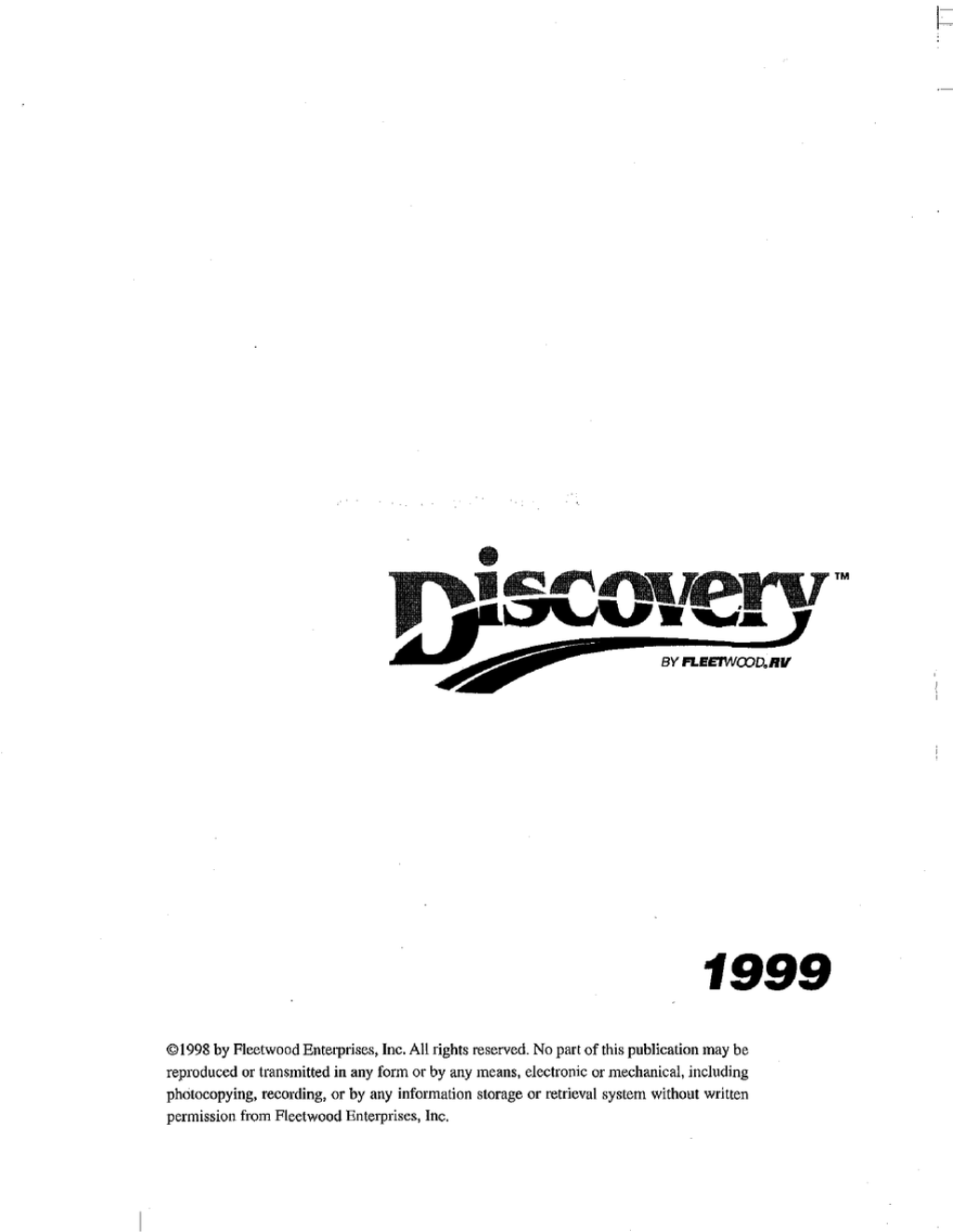 Picture of: FLEETWOOD  DISCOVERY PARTS AND SERVICE MANUAL Pdf Download