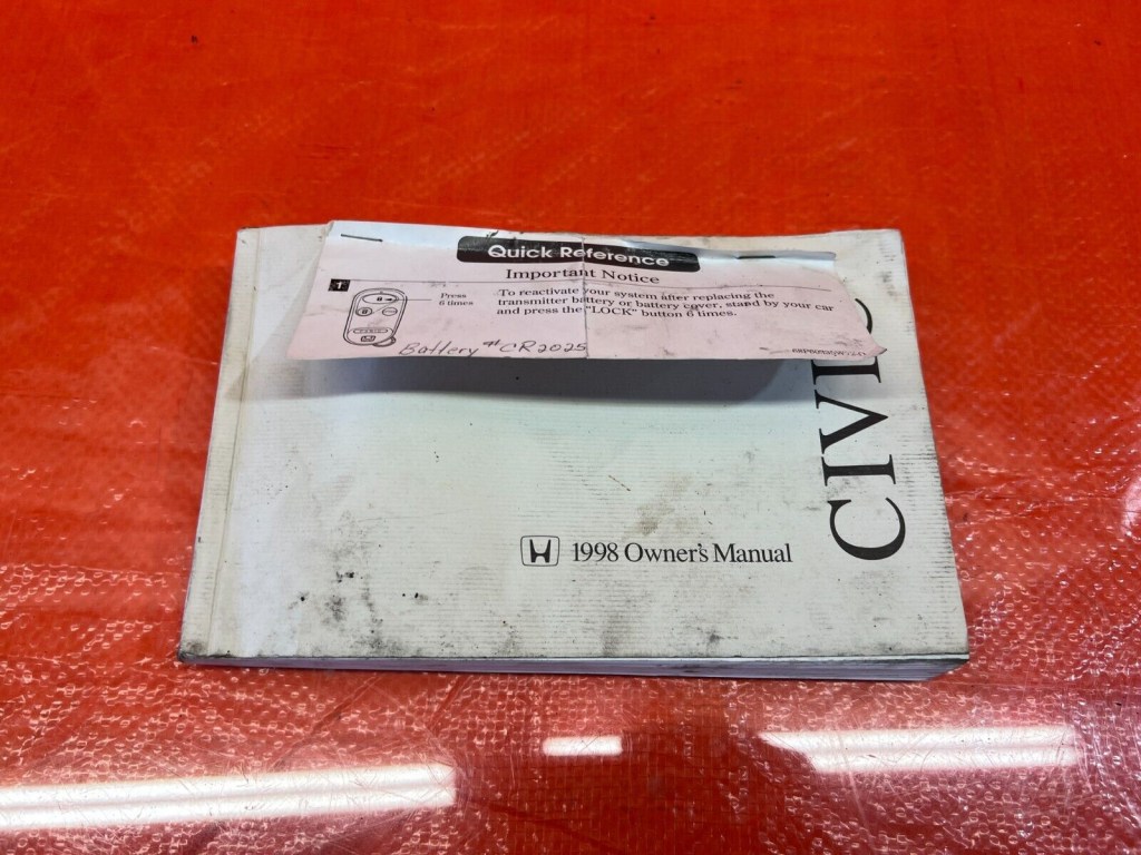 Picture of: HONDA CIVIC – OWNERS MANUAL BOOKLET – OEM FACTORY #-