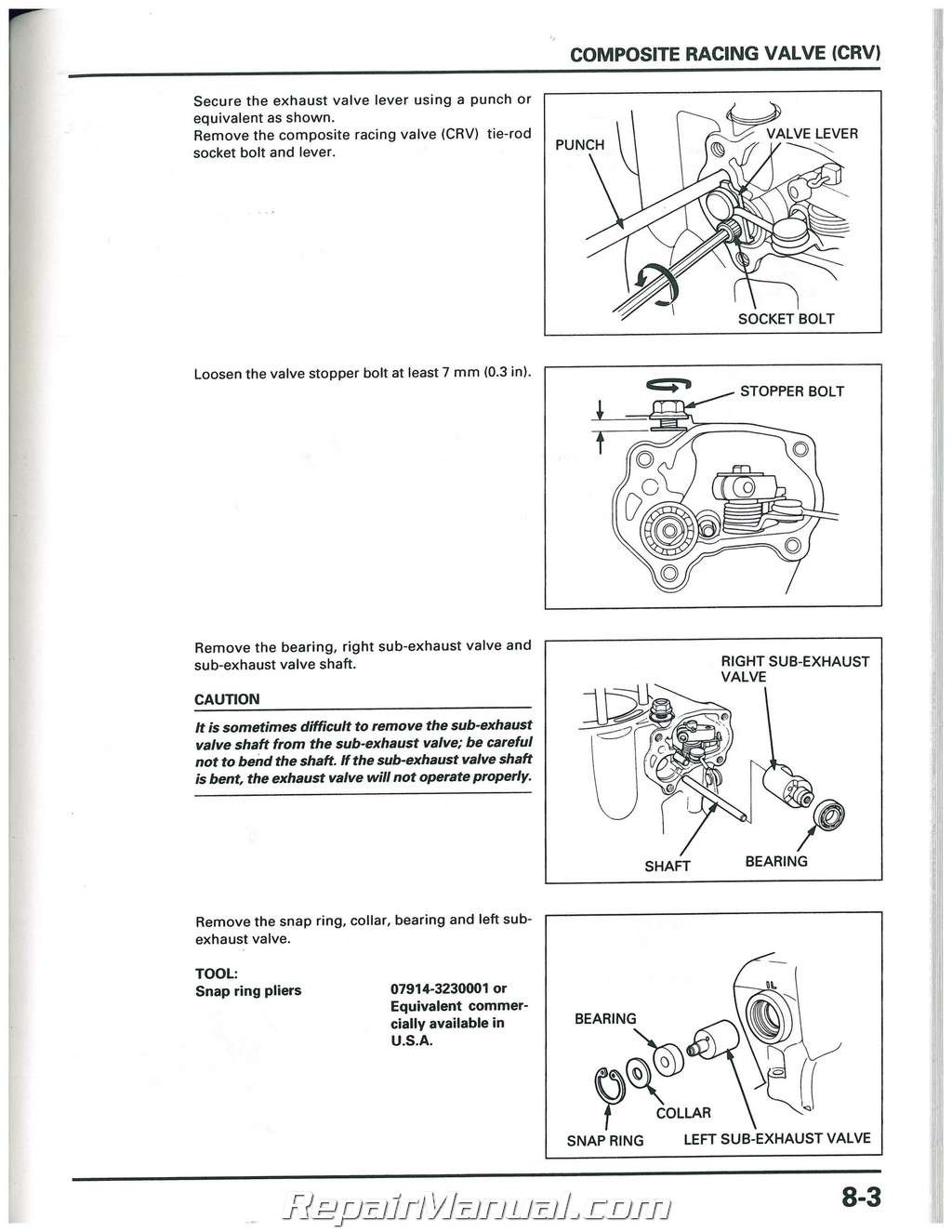 Picture of: Honda CRR Motorcycle Service Manual