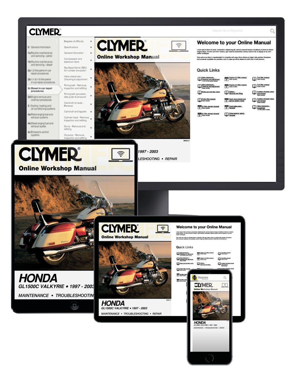 Picture of: Honda GLC Valkyrie Motorcycle (-) Service Repair Manual Online  Manual