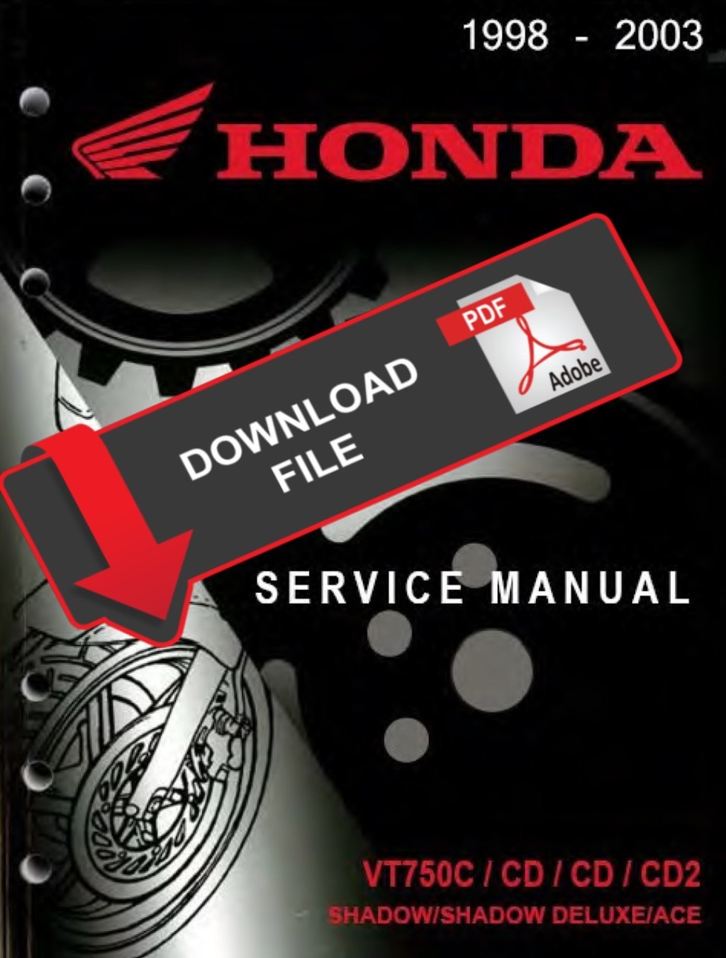 Picture of: Honda  Shadow  ACE Service Manual