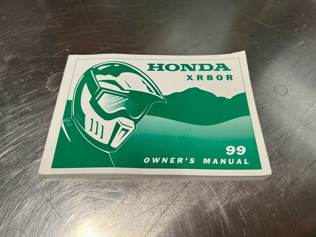 Picture of: Honda XRR owners manual part number x-GN-72 XR  R