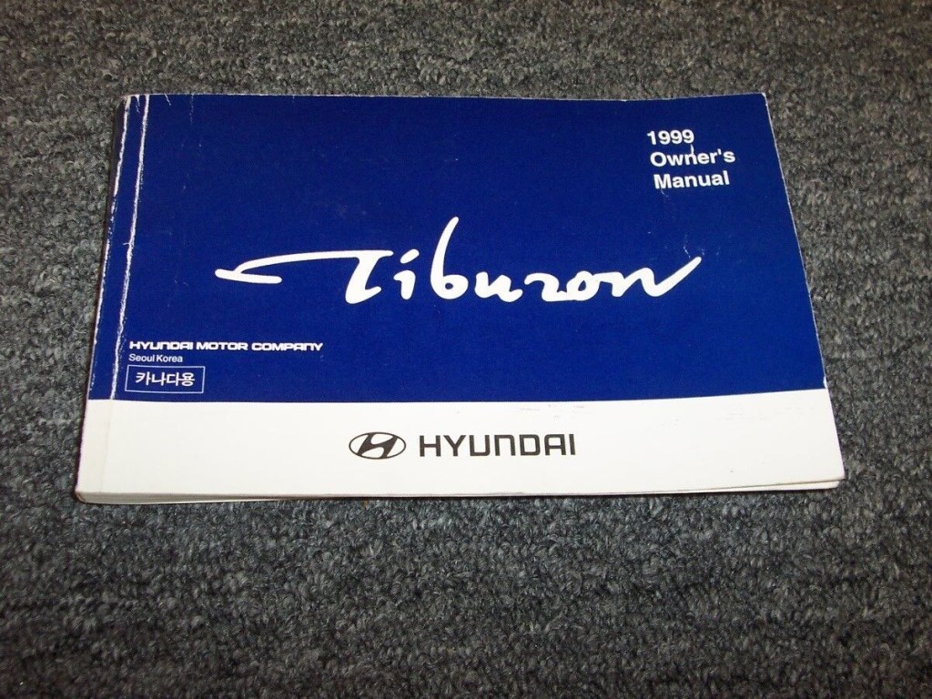 Picture of: Hyundai Tiburon Hatchback Owner Owner’s Operator User Guide Manual FX